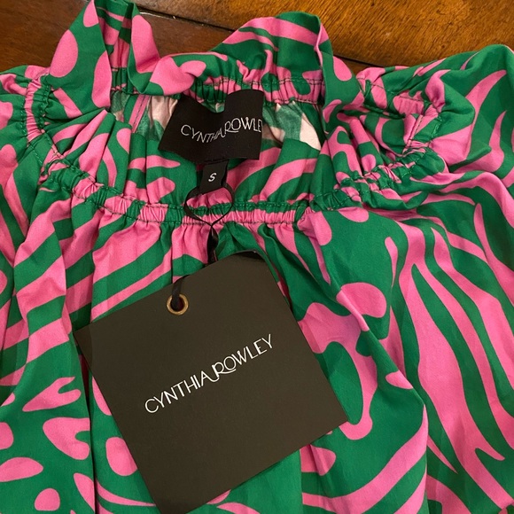 CYNTHIA ROWLEY NWT 100% Cotton print Maxi/Midi NWT!!!! It's a STEAL 🌻🌻🌝 - Picture 4 of 7